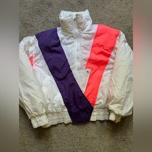 Vintage EZ Spirit Color Block Puffer Jacket (M)